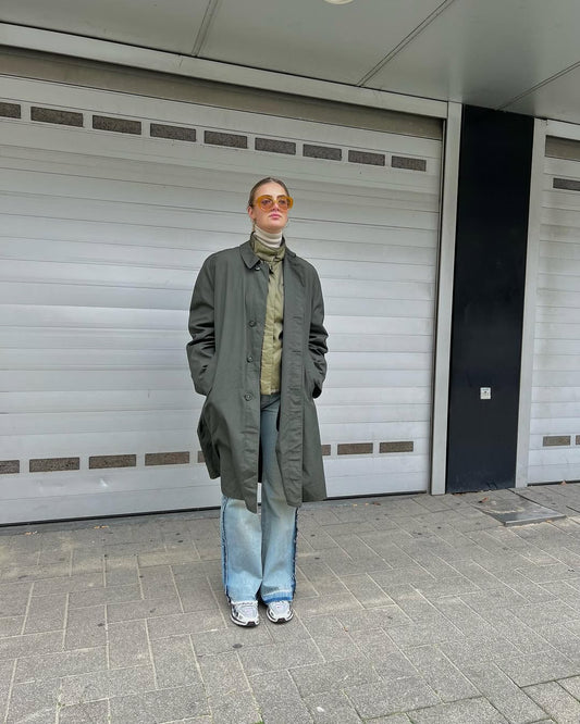 Chaqueta oversize verde oscuro